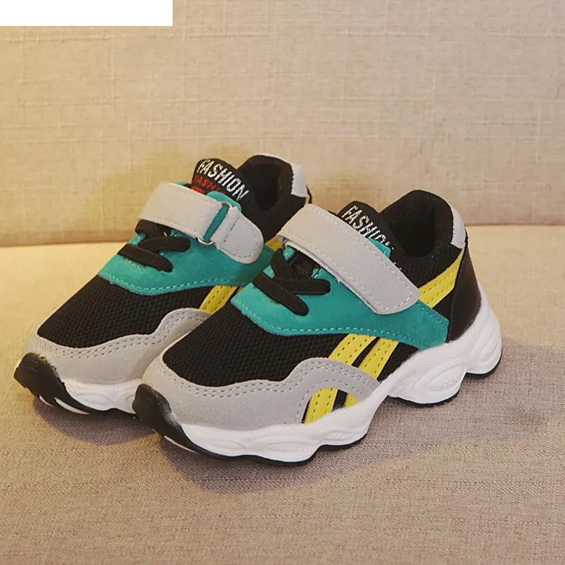Children Sports Shoes Damping Outsole Slip Patchwork Breathable Sneakers