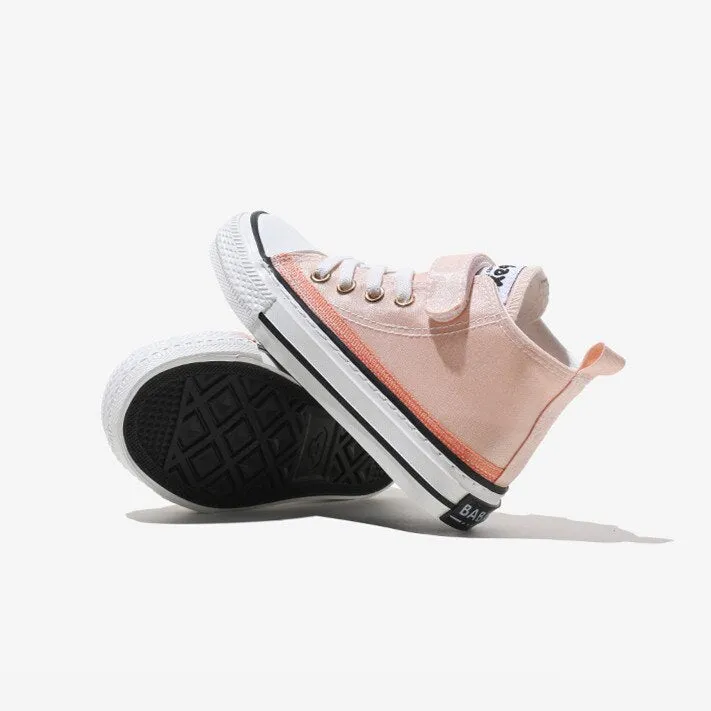 Children's High Canvas Casual Breathable Sneakers - Pink