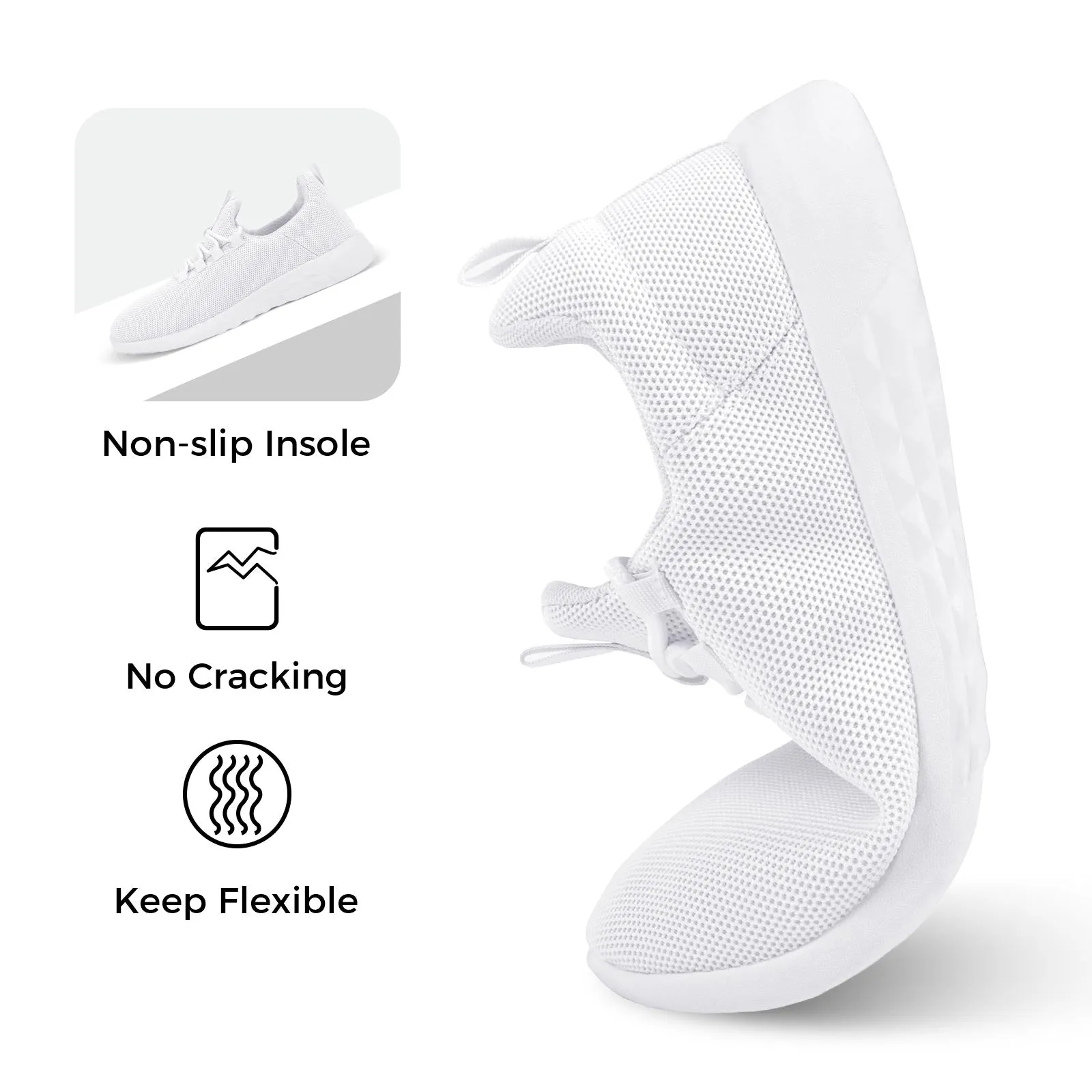 CHIN·MOON Women's Breathable Fashion Sneakers Non-Slip Walking Tennis Running Casual Shoes