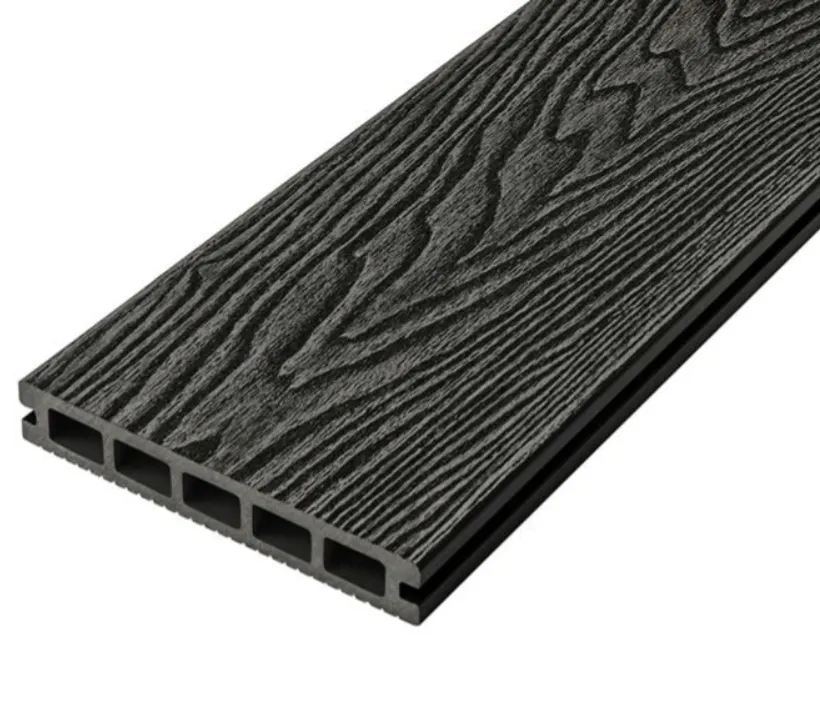 Cladco Grooved Reversible Composite Decking Board - Charcoal (2.4m)