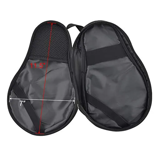 CM Table Tennis Racket Case Cover Ping Pong Paddle Carry Bag with Ball Storage Pocket, for 2 Paddles