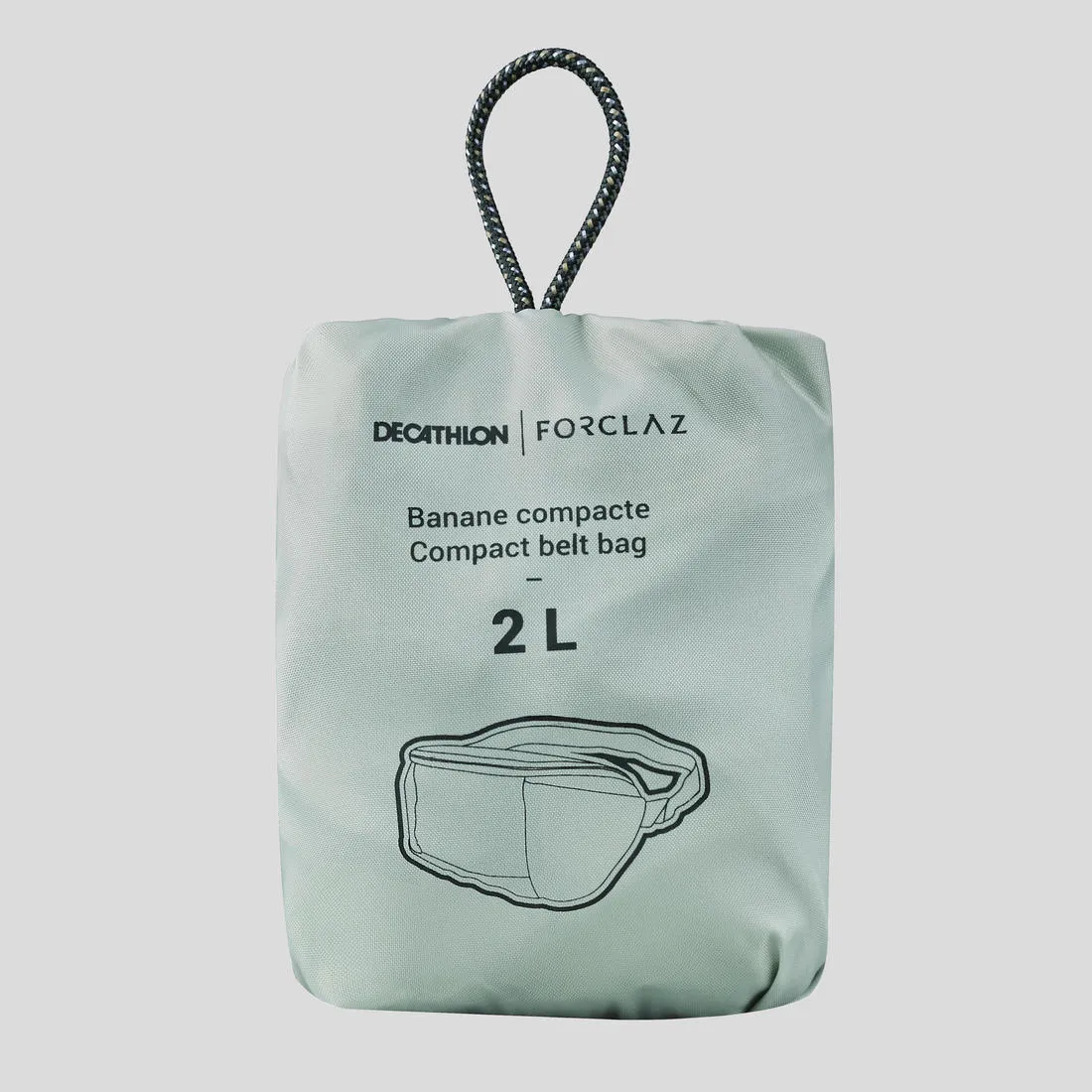 Compact 2 Litre Travel Bum Bag - Black