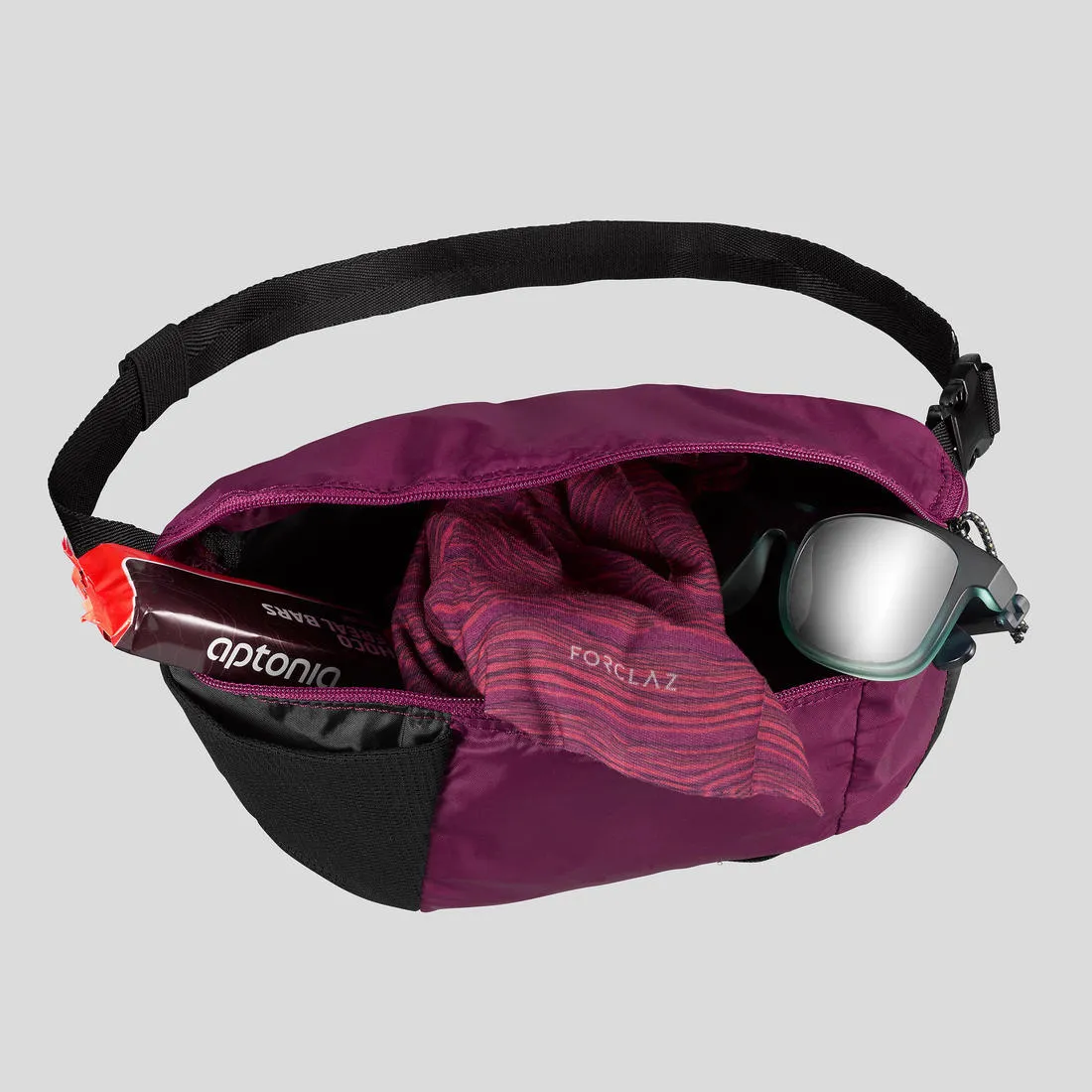 Compact 2 Litre Travel Bum Bag - Black