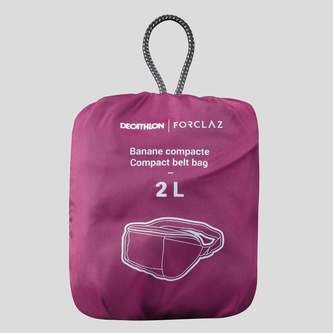 Compact 2 Litre Travel Bum Bag - Black
