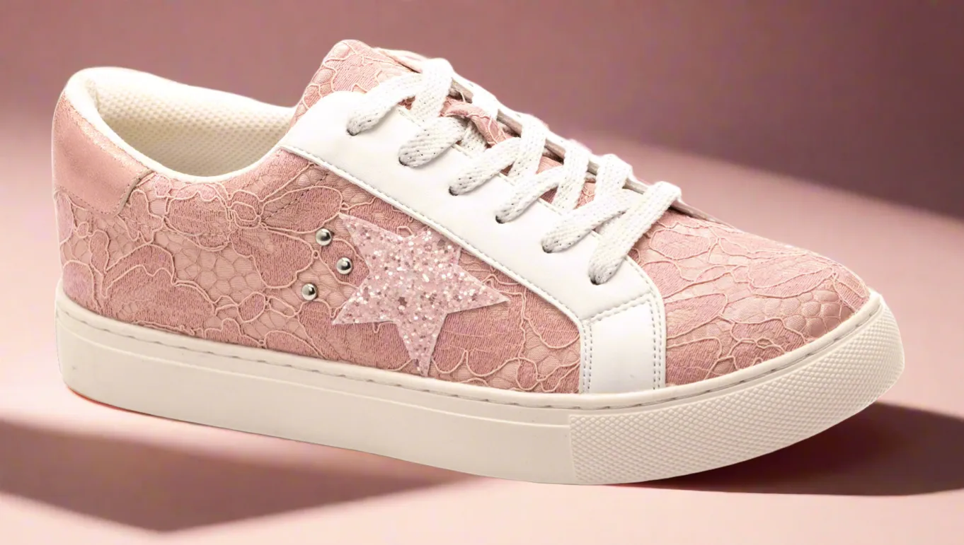 Corky's Supernova Pink Lace Sneakers