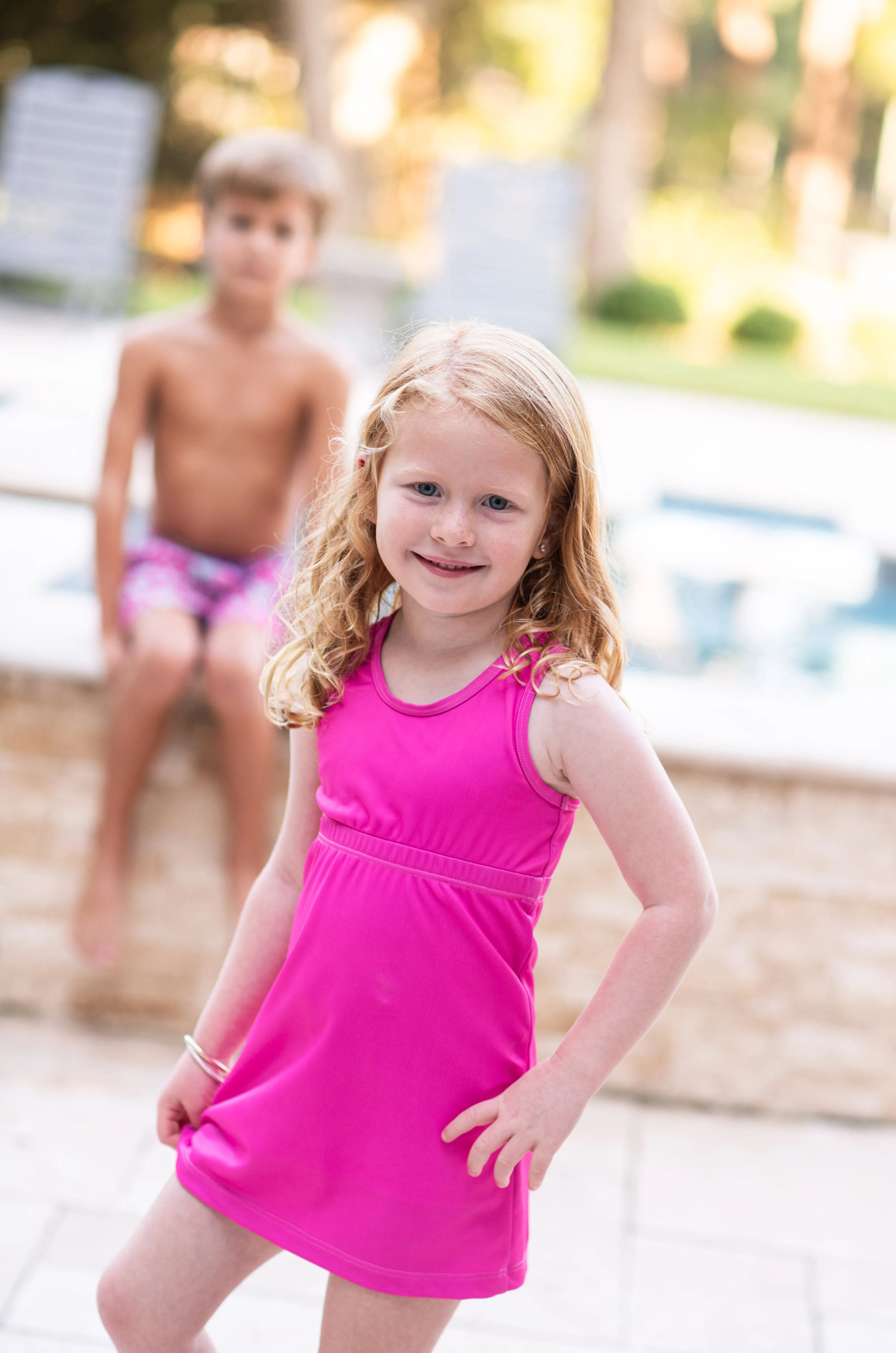 Court to Port Swimdress in Cheeky Pink