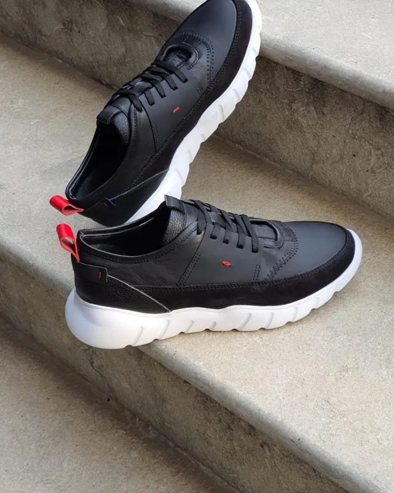 Custer Black Mid-Top Sneakers: Sophisticated Style Meets Ultimate Comfort