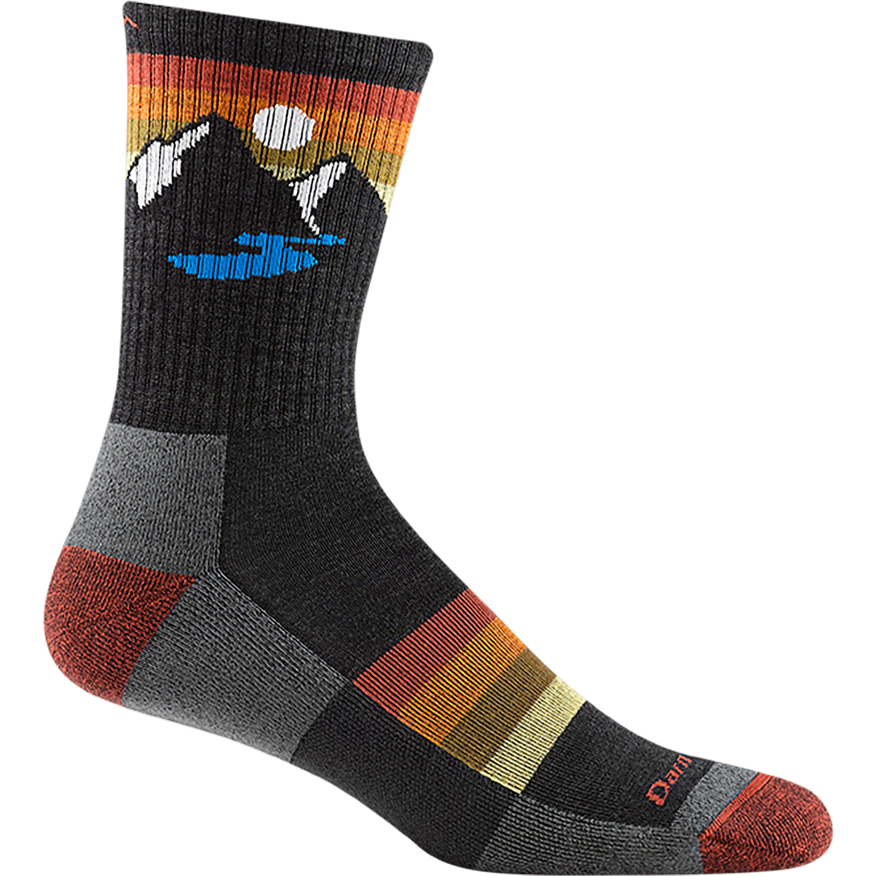 Darn Tough Mens Sunset Ridge Micro Crew Lightweight Hiking Socks