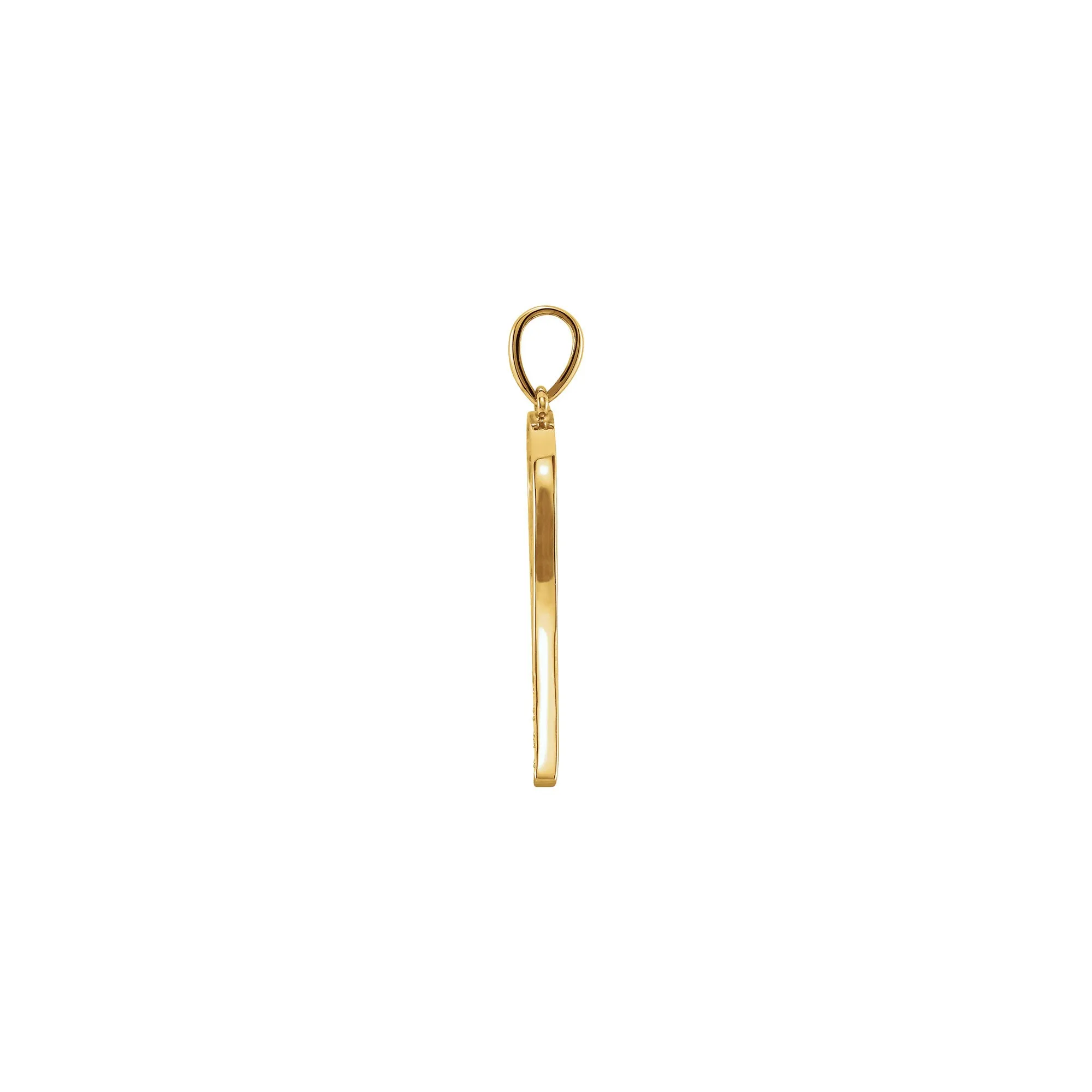 Diamond Tennis Racket Pendant (14K)