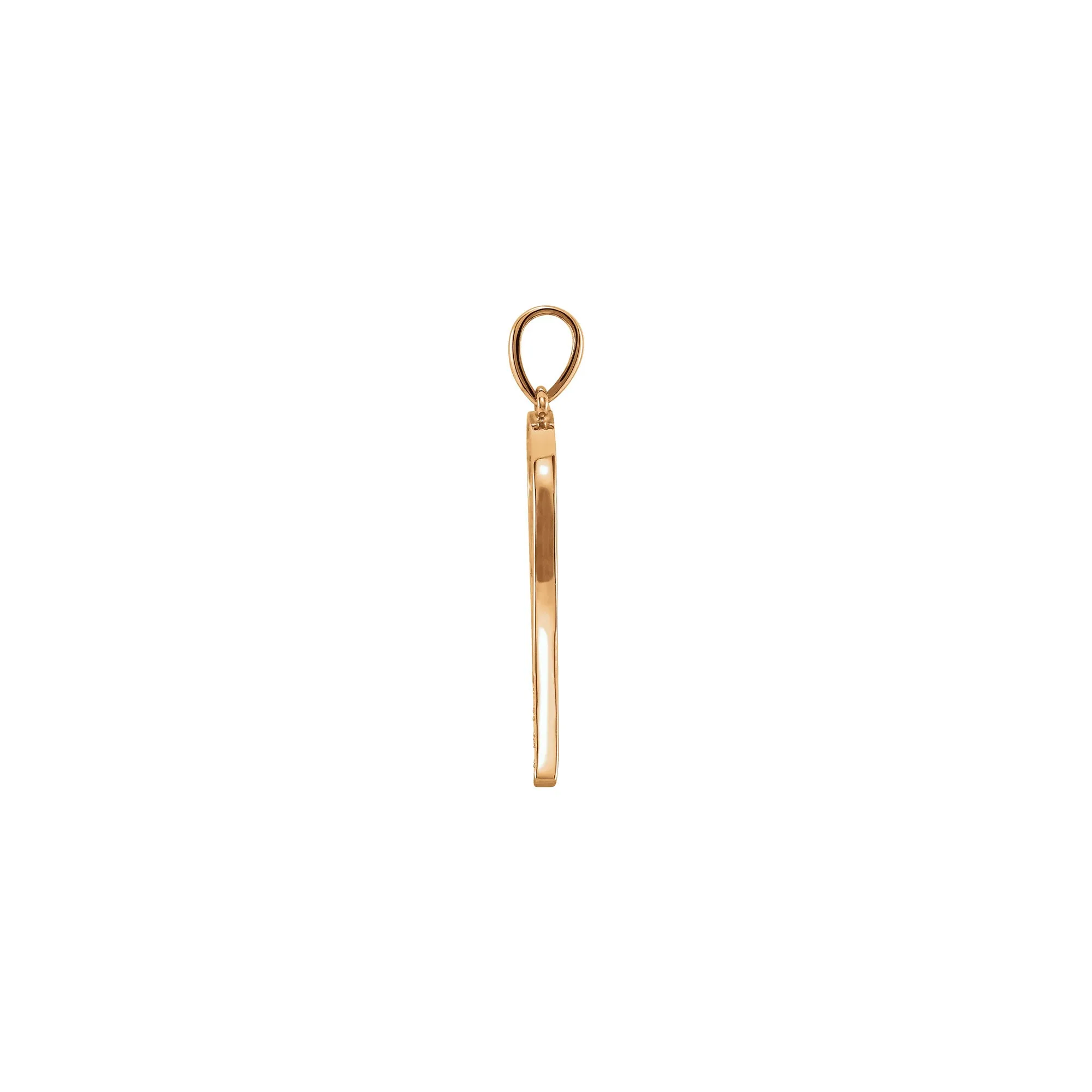Diamond Tennis Racket Pendant (14K)