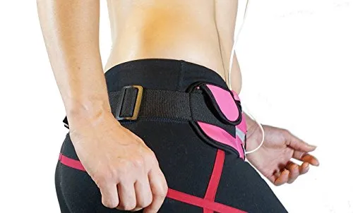 dimok Running Belt Waist Pack - Water Resistant Runners Belt Fanny Pack for Hiking Fitness – Adjustable Running Pouch for All Kinds of Phones iPhone Android Windows