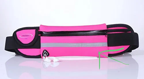 dimok Running Belt Waist Pack - Water Resistant Runners Belt Fanny Pack for Hiking Fitness – Adjustable Running Pouch for All Kinds of Phones iPhone Android Windows