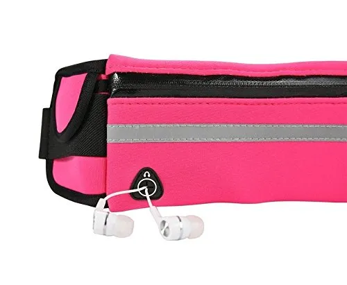 dimok Running Belt Waist Pack - Water Resistant Runners Belt Fanny Pack for Hiking Fitness – Adjustable Running Pouch for All Kinds of Phones iPhone Android Windows