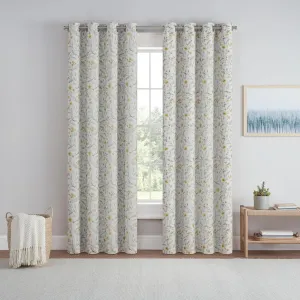 Eclipse 1 Piece Botanical 100% Blackout Lined Grommet Curtain Aloe 84" x 50"