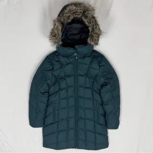Eddie Bauer Classic 550 Down Duffle Coat Women’s Medium Insulated Fur Lined Hood