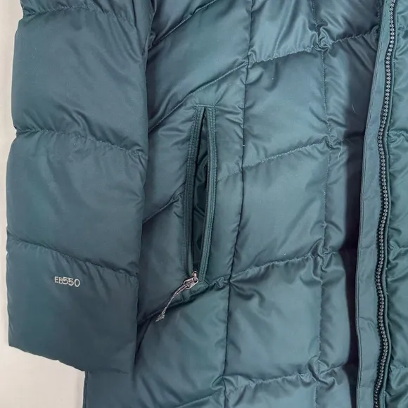 Eddie Bauer Classic 550 Down Duffle Coat Women’s Medium Insulated Fur Lined Hood