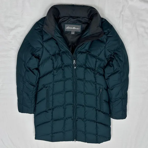 Eddie Bauer Classic 550 Down Duffle Coat Women’s Medium Insulated Fur Lined Hood