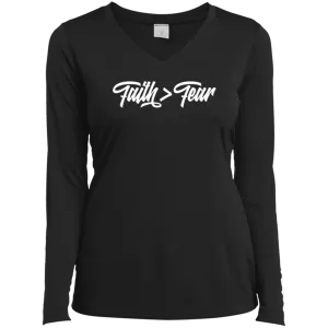Faith > Fear | Ladies’ Long Sleeve V-Neck