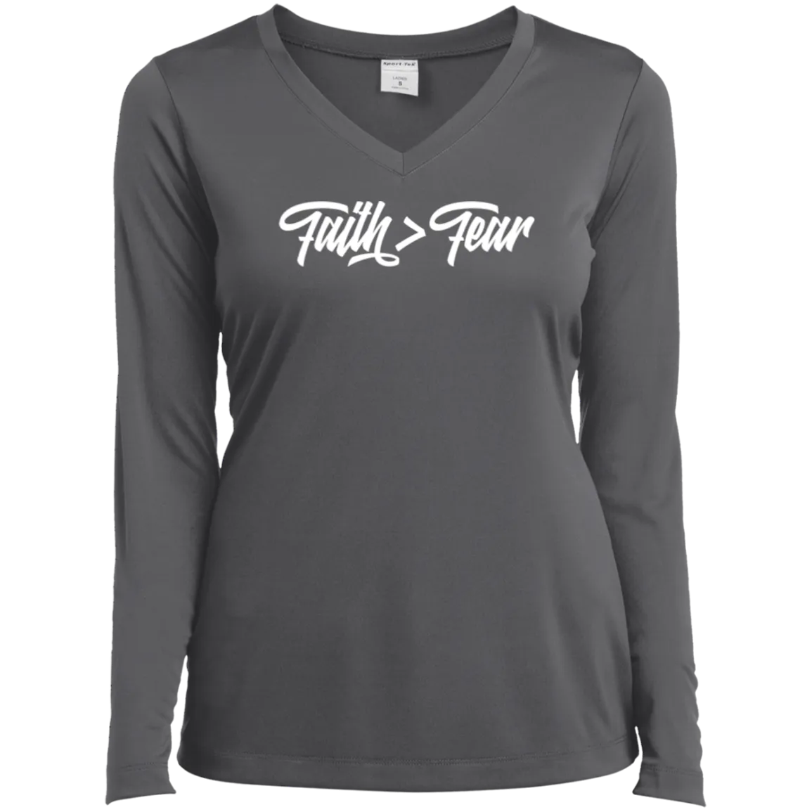 Faith > Fear | Ladies’ Long Sleeve V-Neck