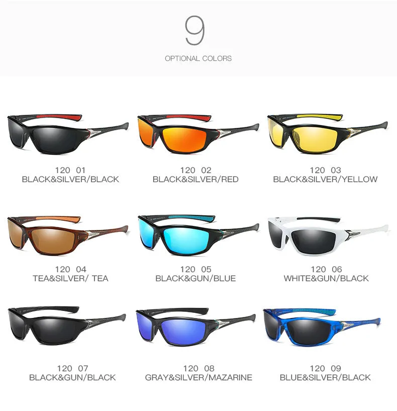 Fashion Polarized UV400 Sunglasses Outdoor Sports Driving Sunglasses D12008B7