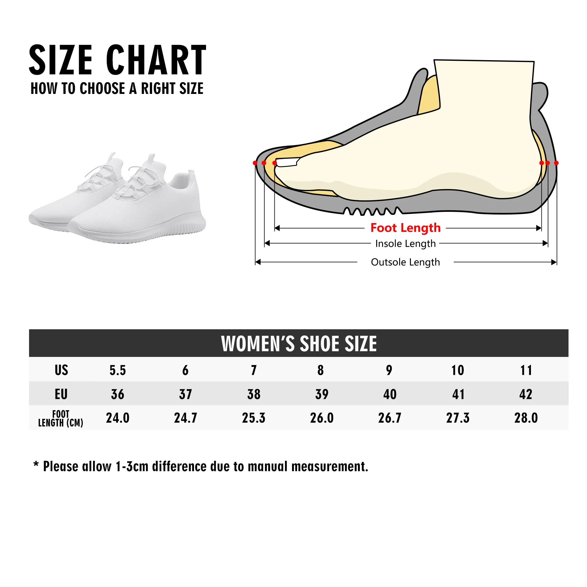 Fitness Sneakers - Move - Black