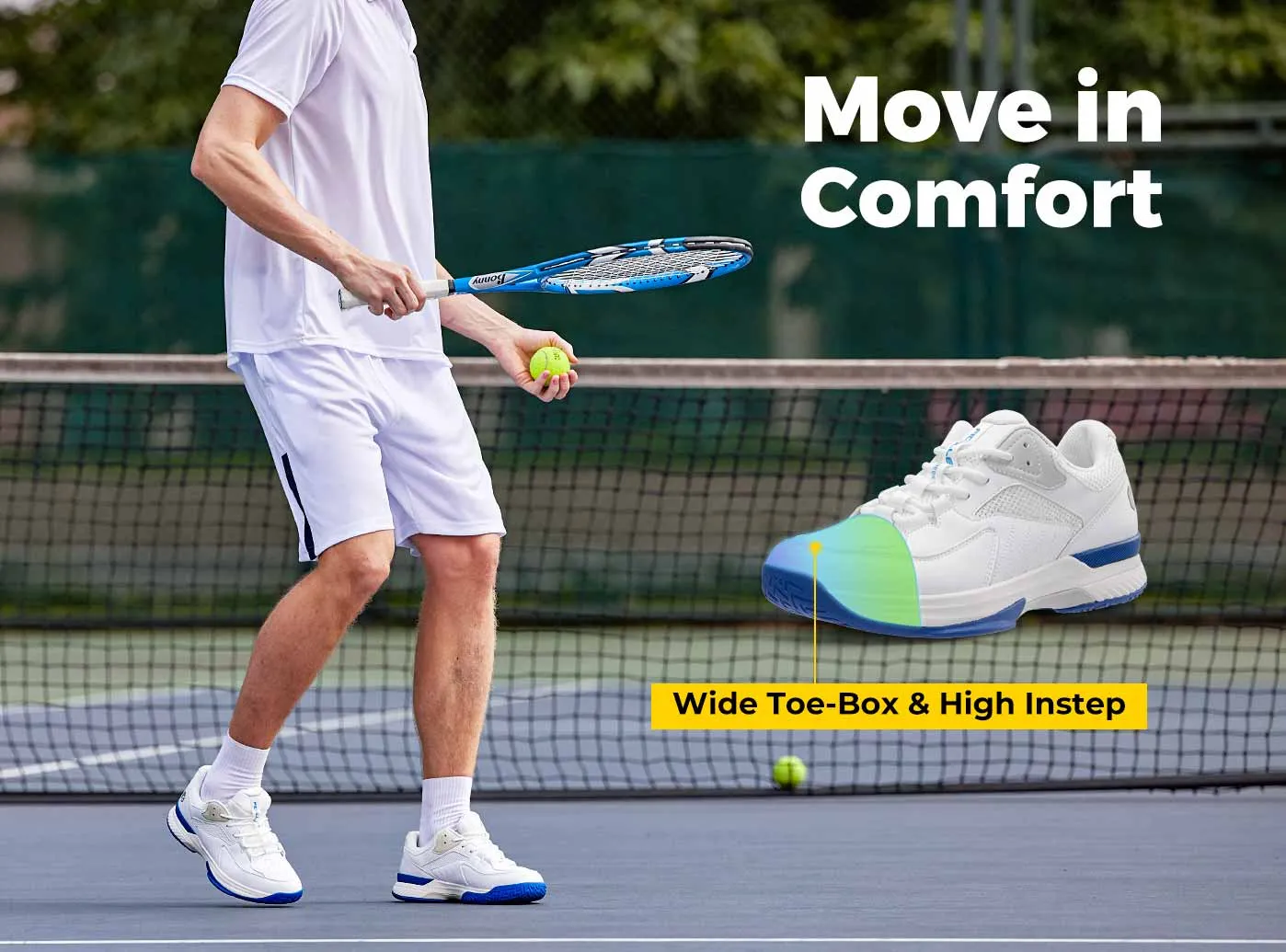 FitVille Men's Amadeus Tennis & Pickleball Court Shoes by FitVille