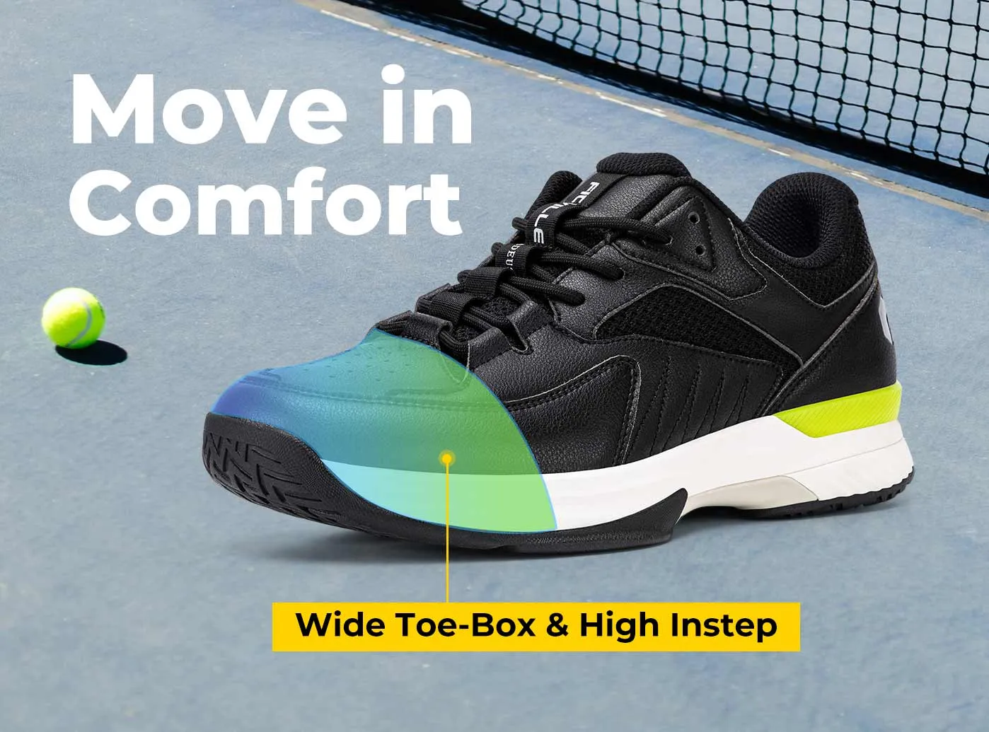 FitVille Men's Amadeus Tennis & Pickleball Court Shoes by FitVille