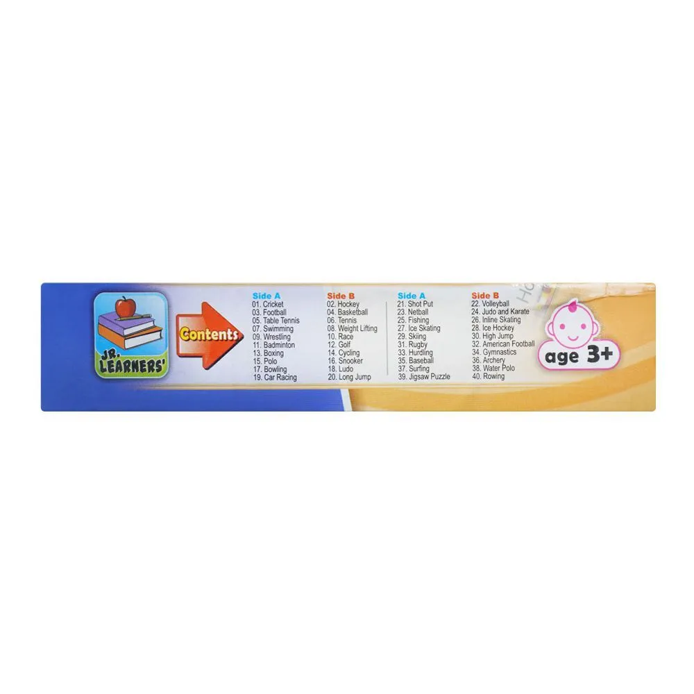 Flash Cards With Pictures Sports, Large 7 X 9.5 Inches, For 3  Years