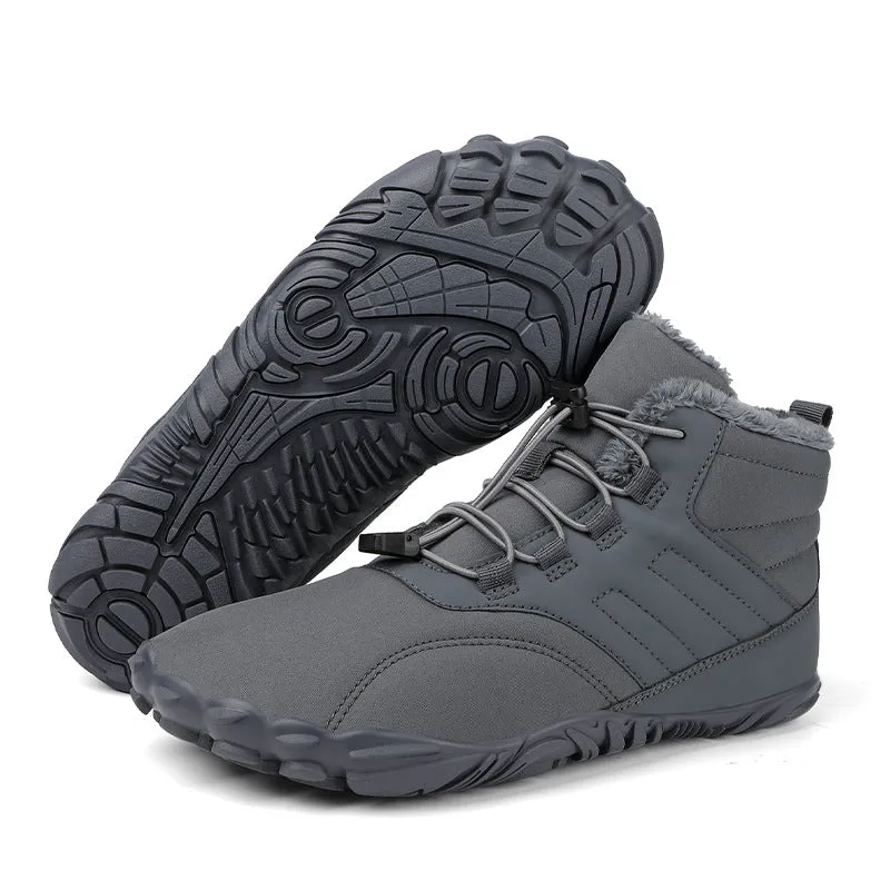 Fleece-lined Warm Five-finger Outdoor Sports Cotton Shoes Boots Wear-resistant Non-slip