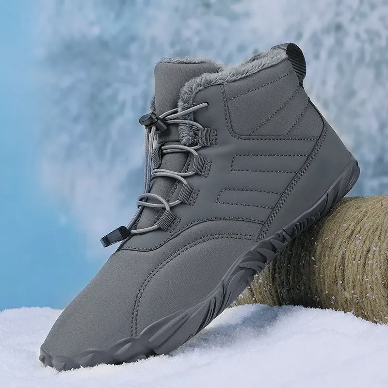 Fleece-lined Warm Five-finger Outdoor Sports Cotton Shoes Boots Wear-resistant Non-slip