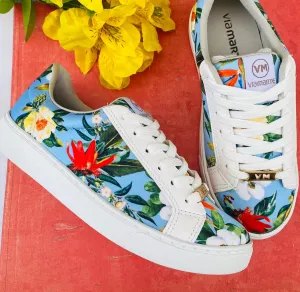 Floral Print Sneakers Via Marte