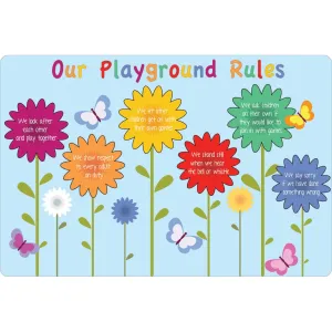 Flowers Playground Rules Sign