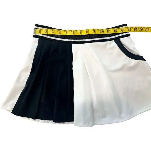 Free People Movement Round Robbin Skort White/Black Size S Elastic Waist