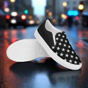 GeoMetro Men's Star Pattern Slip-On Canvas Shoes