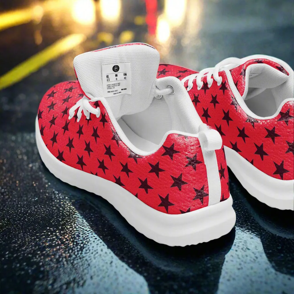GeoMetro | Women’s Athletic Shoes | Black Stars Red