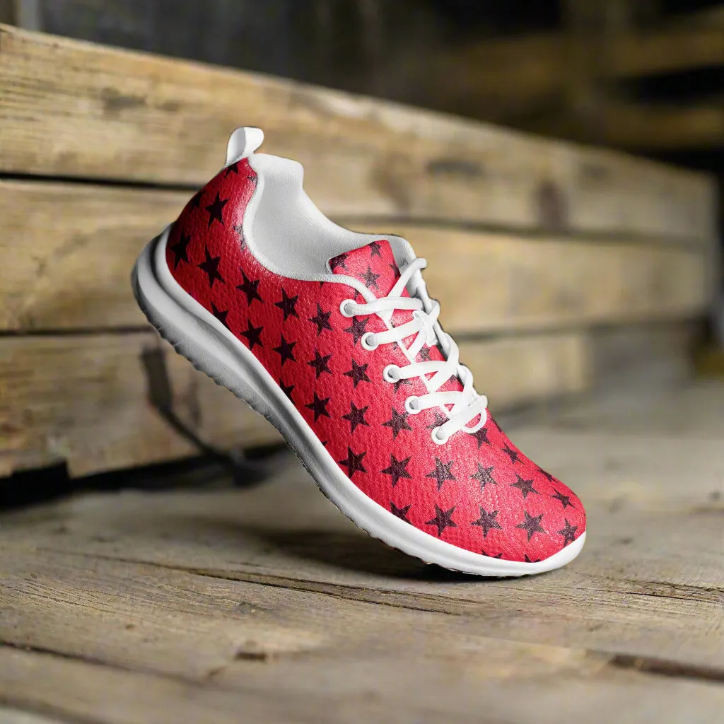 GeoMetro | Women’s Athletic Shoes | Black Stars Red