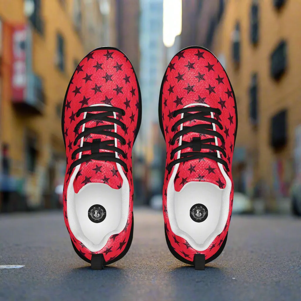 GeoMetro | Women’s Athletic Shoes | Black Stars Red