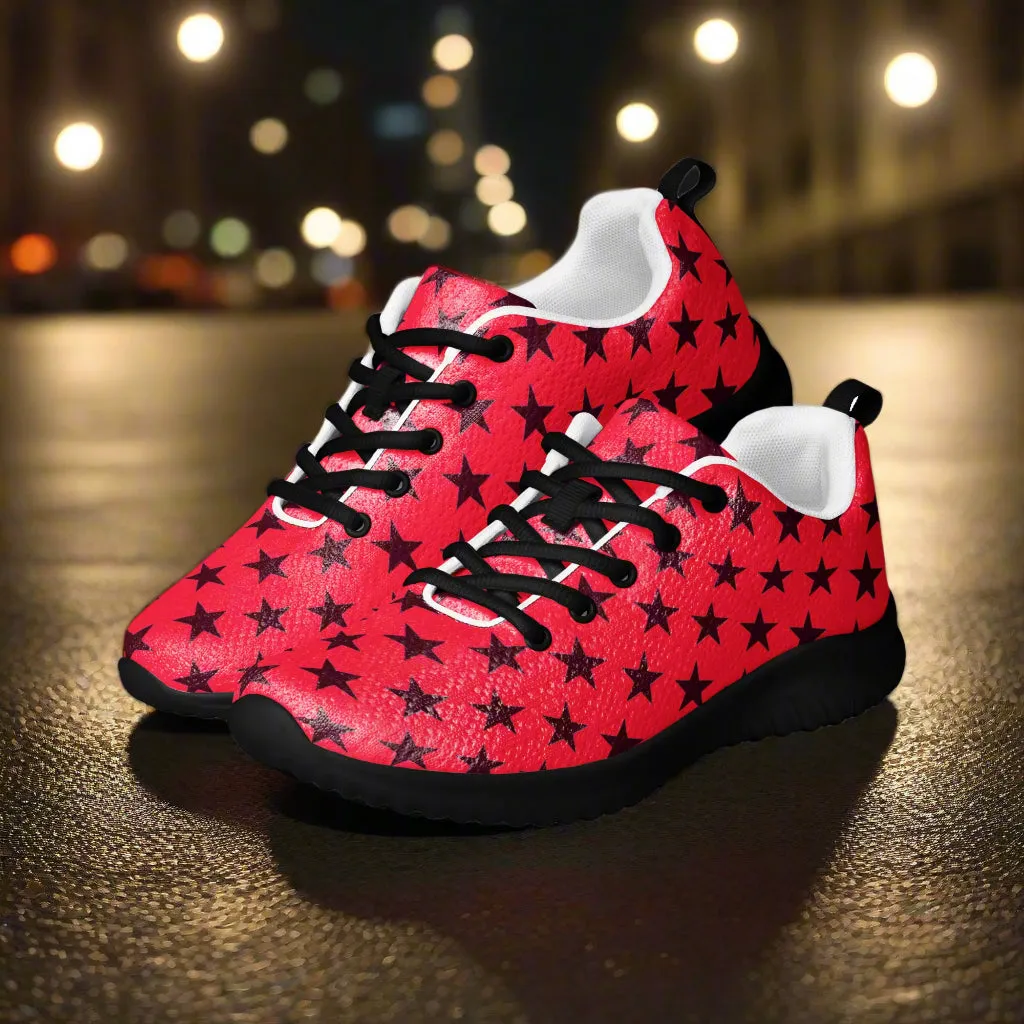 GeoMetro | Women’s Athletic Shoes | Black Stars Red