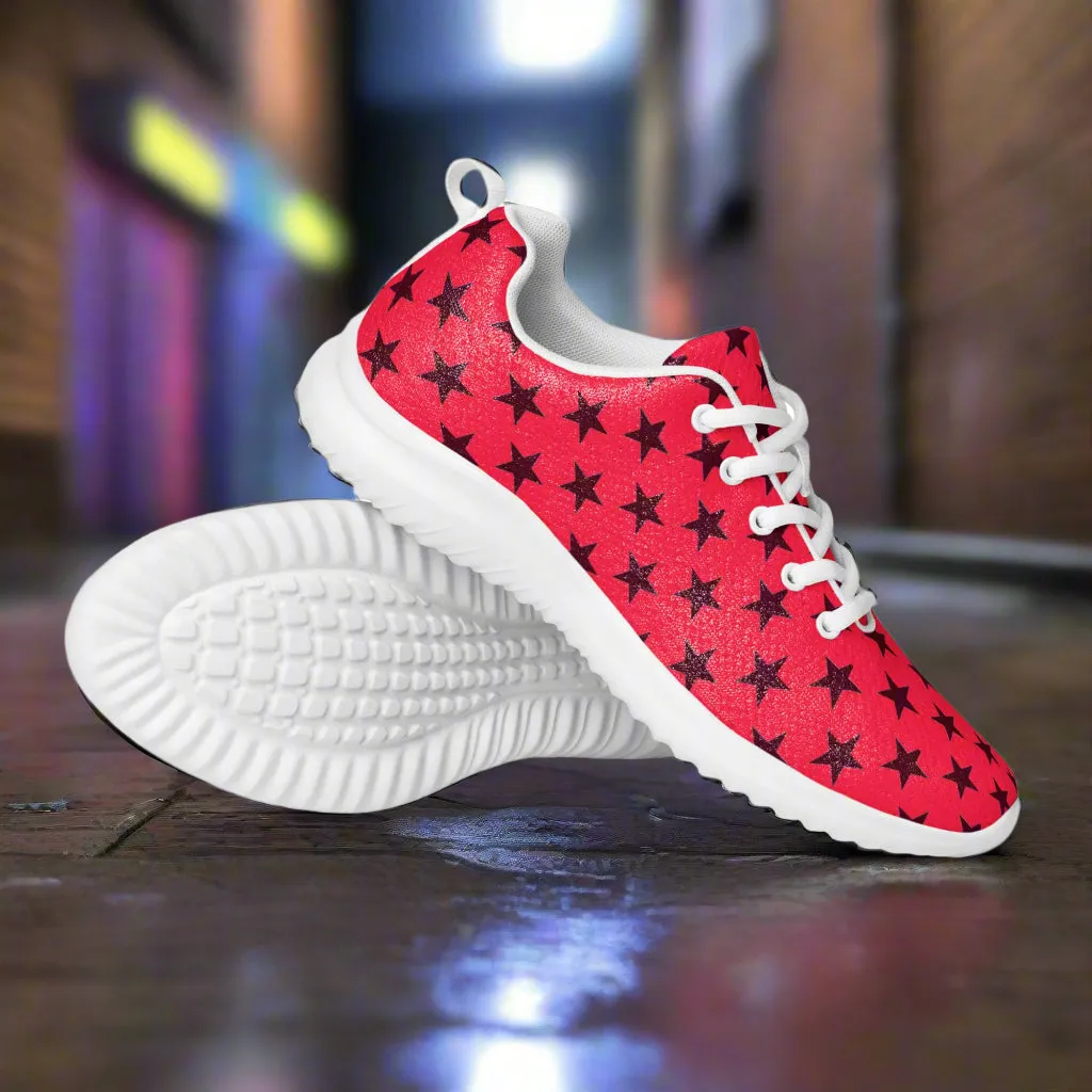 GeoMetro | Women’s Athletic Shoes | Black Stars Red