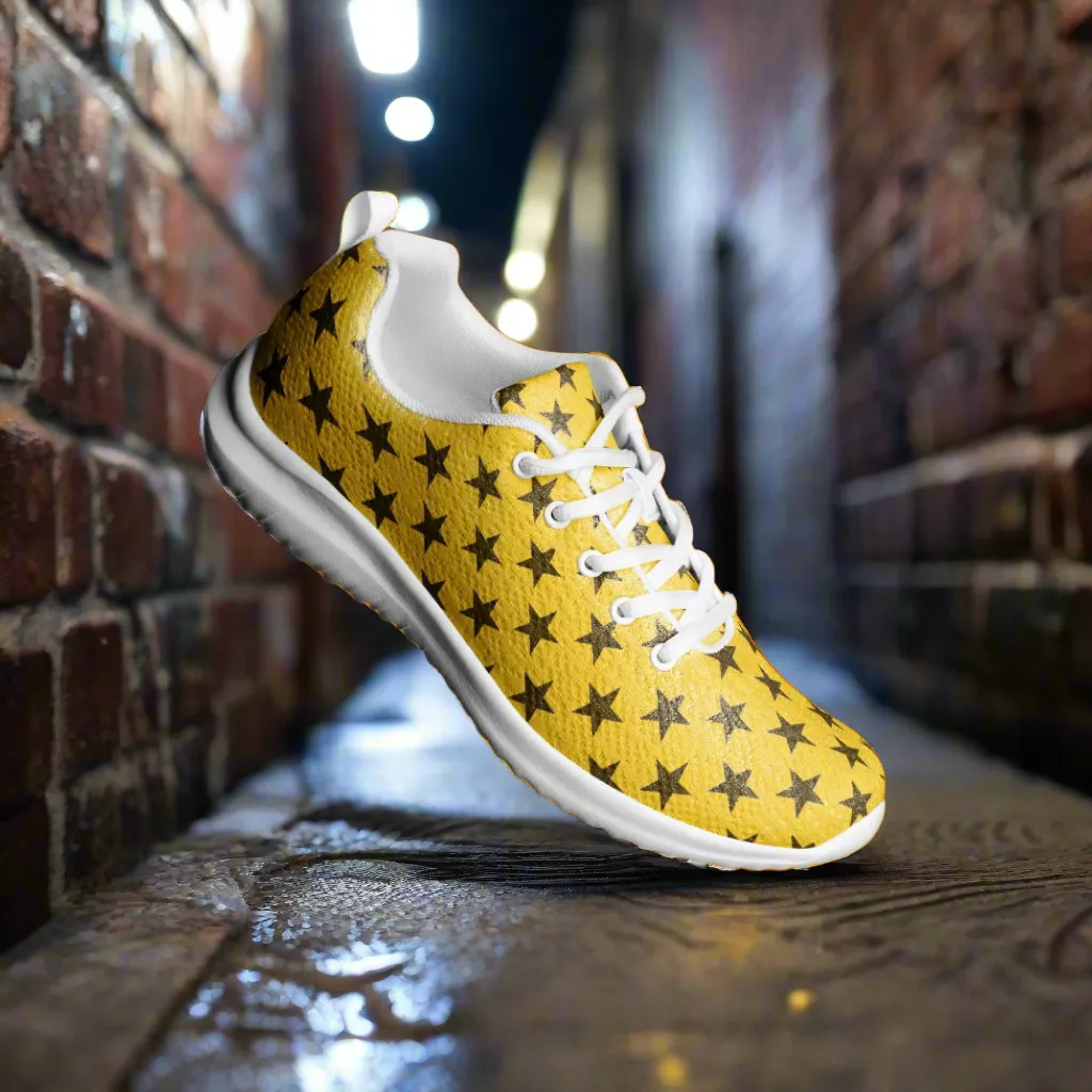 GeoMetro | Women’s Athletic Shoes | Black Stars Yellow