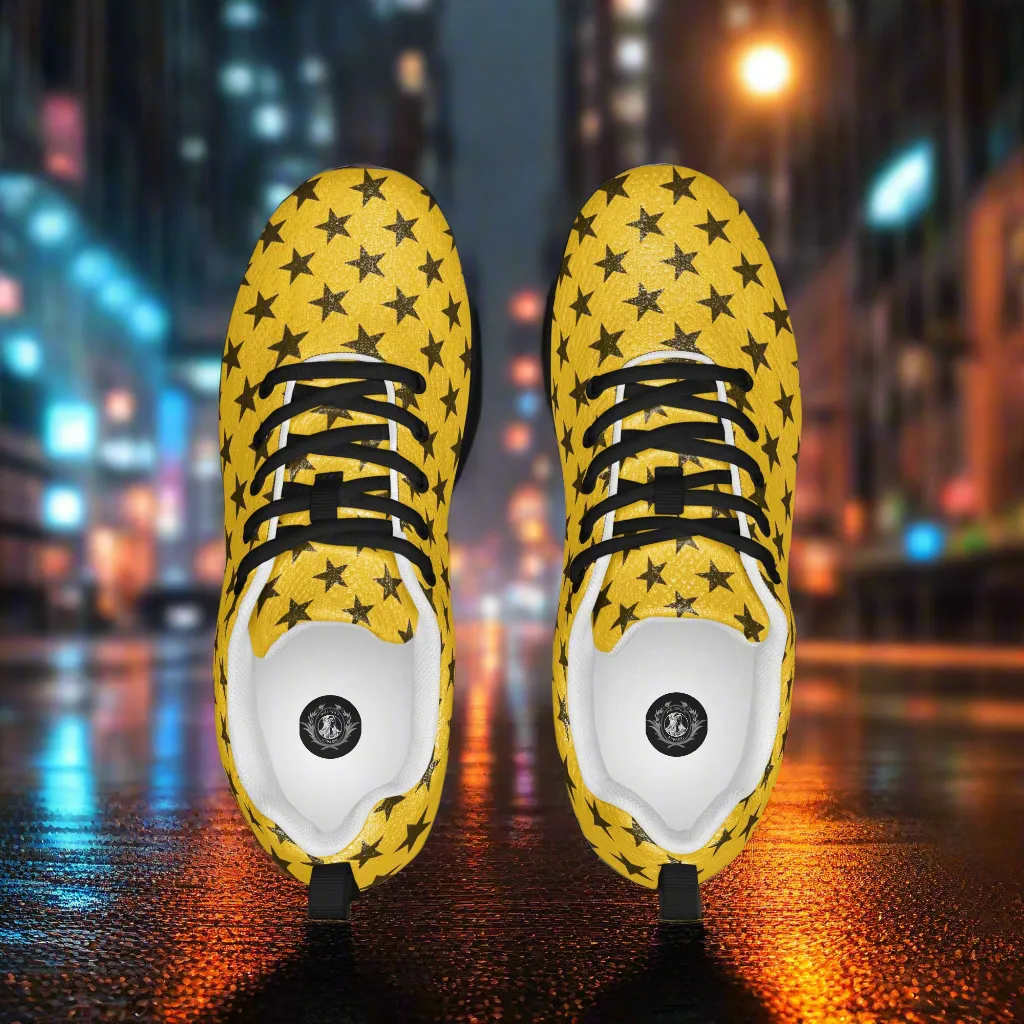 GeoMetro | Women’s Athletic Shoes | Black Stars Yellow