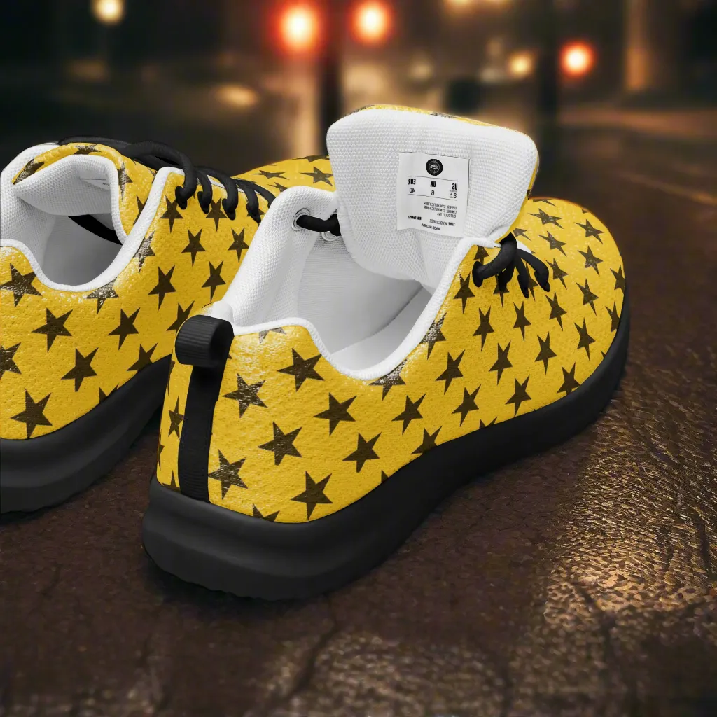 GeoMetro | Women’s Athletic Shoes | Black Stars Yellow