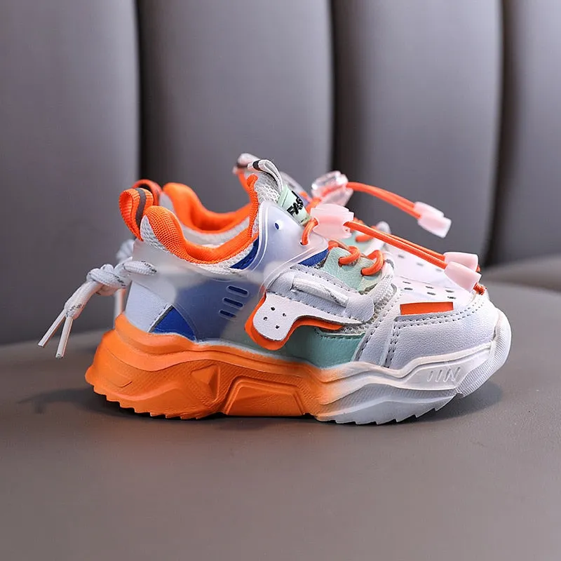 Girls Boys Casual Shoes Soft Bottom Non-slip Breathable Sports Shoes