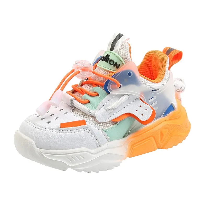 Girls Boys Casual Shoes Soft Bottom Non-slip Breathable Sports Shoes