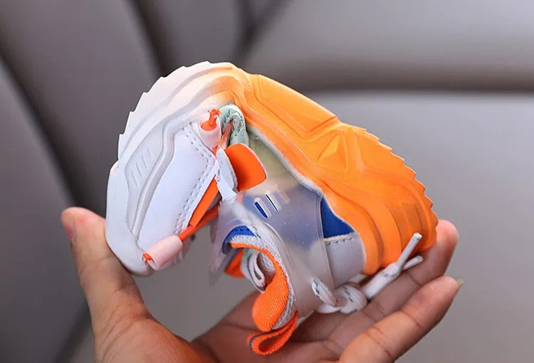 Girls Boys Casual Shoes Soft Bottom Non-slip Breathable Sports Shoes