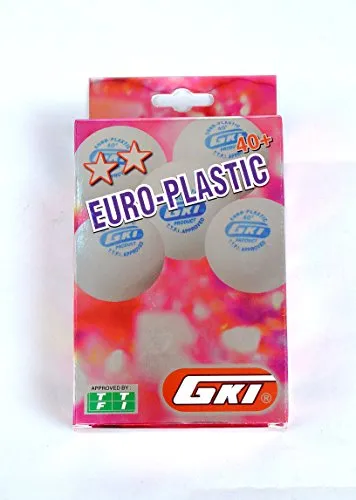 GKI Euro Plastic 40  Table Tennis Balls, Multicolour (Pack of 6)