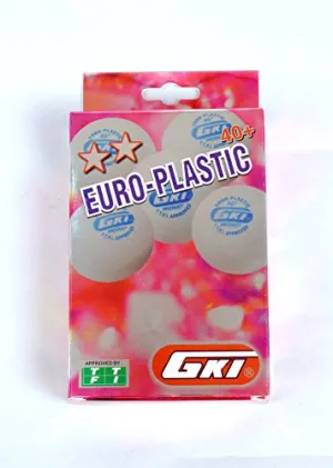 GKI Euro Plastic 40  Table Tennis Balls, Multicolour (Pack of 6)
