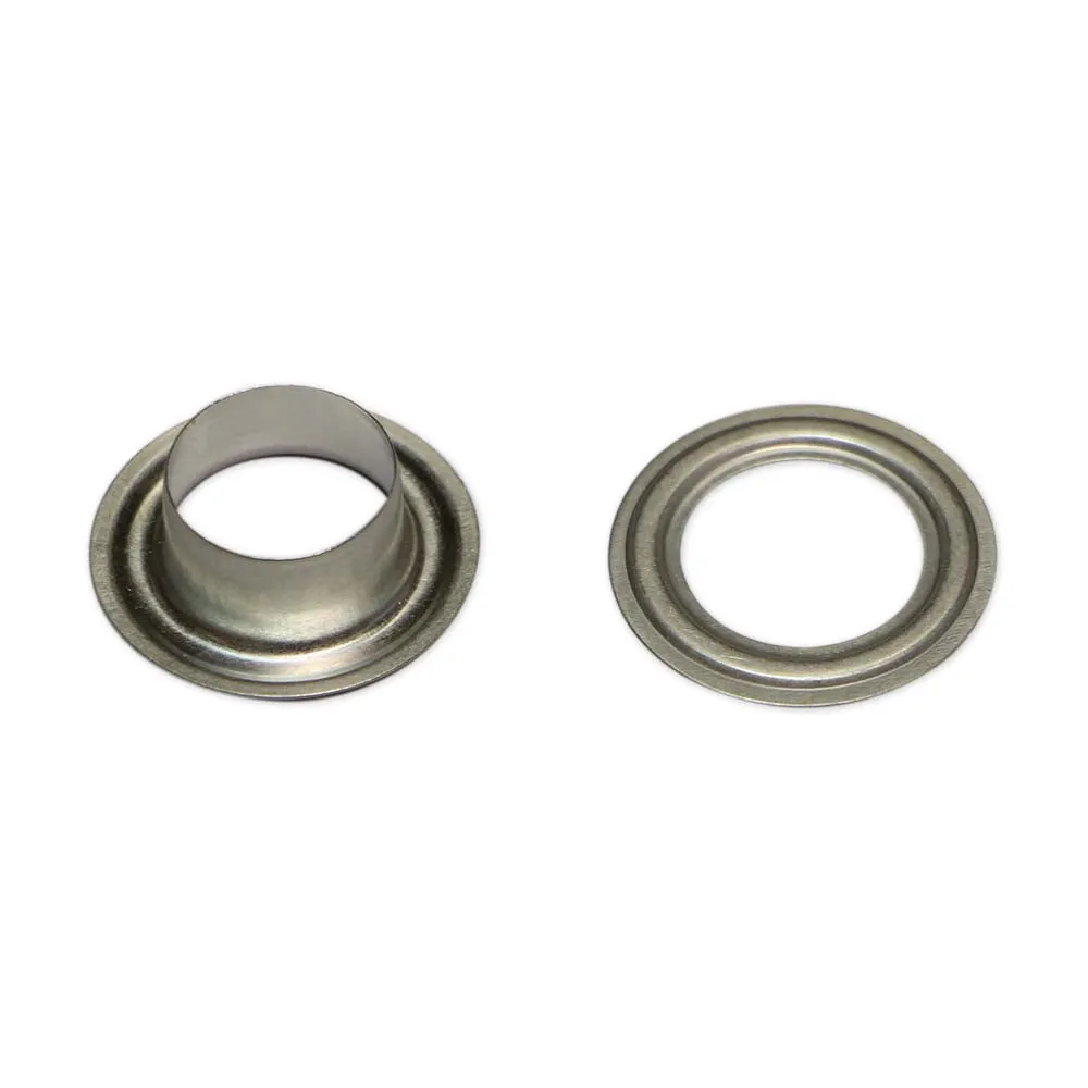 Grommets - Satin Silver 11 x 7mm (3/8″ x 1/4″) - 10 sets- 3033121