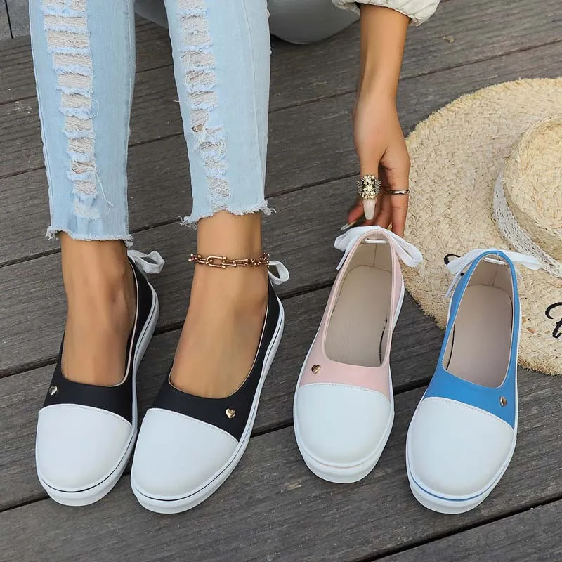 GS Slide Step | Leuke lage instap sneakers met veter hak voor dames