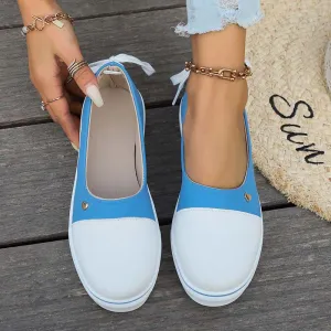 GS Slide Step | Leuke lage instap sneakers met veter hak voor dames